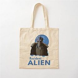 Resident Alien Retro Gift Cotton Tote Bag