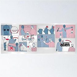 Resident Alien Hand Signals Poster
