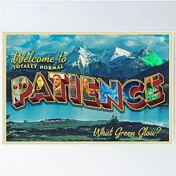 Patience Colorado Vintage Postcard - Resident Alien Poster