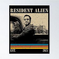 Retro Resident Alien Poster 2021