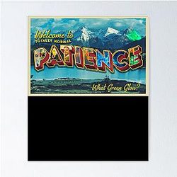 PATIENCE COLORADO VINTAGE POSTCARD RESIDENT ALIEN CLASSIC POSTER