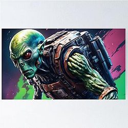 Resident Alien war theme Poster