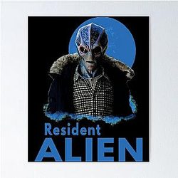 Resident Alien Retro Gift Men Poster