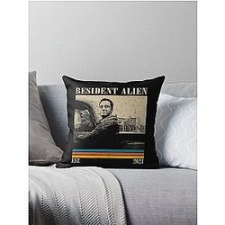 Retro Resident Alien Throw Pillow 2021