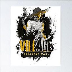 Creative Survival Horror Game Alluring Resident Evil Village Lady Dimitrescu Classic Fans Poster