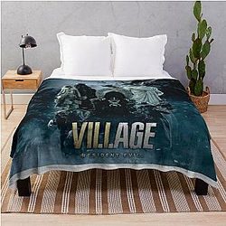 Resident Evil Village Poster throw Blanket metal tapestry