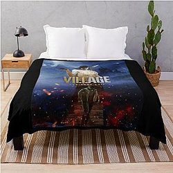 Retro Resident Evil Village Gifts Music Fans Alcina Dimitrescu Throw Blanket
