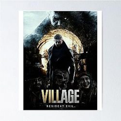 Creative Survival Horror Video Game Collection Graphic Poster Resident Evil Village Chris Redfield