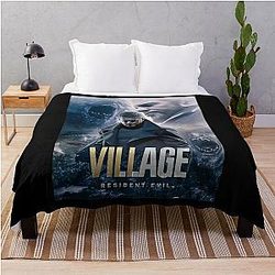More Awesome Resident Evil Village Throw Blanket