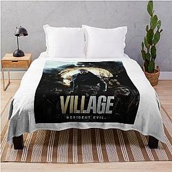 Creative Survival Horror Video Game Resident Evil Village Chris Redfield Collection Throw Blanket