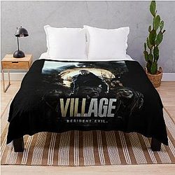 Funny Man Resident Evil Village Chris Redfield Collection I Throw Blanket