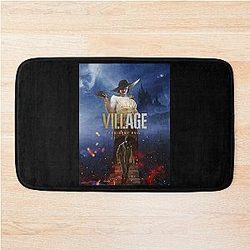 Retro Resident Evil Village Alcina Dimitrescu Gift Music Fans Bath Mat