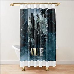 Resident Evil Village Poster throw blanket or Shower Curtain