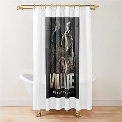 Creative Survival Horror Video Game Gift Resident Evil Village Vintage Shower Curtain