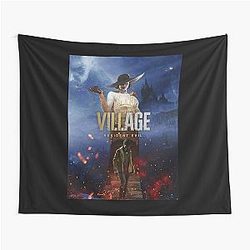 Retro Resident Evil Village Alcina Dimitrescu Gift Music Fans Tapestry