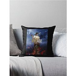 Retro Resident Evil Village Alcina Dimitrescu Gifts Music Fans Throw Pillow
