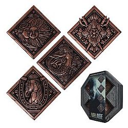 Resident Evil Village Replica House Crest Medallion Set