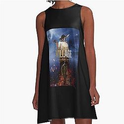 Retro Resident Evil Village Alcina Dimitrescu Gifts a A-Line Dress