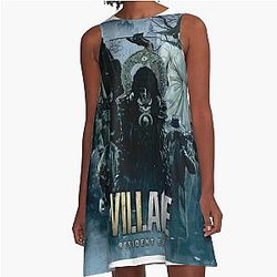Resident Evil Village A-Line Dress Metal Print Throw Blanket