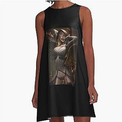 Funny Man Resident Evil Village Gift Music Fan A-Line Dress