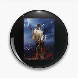 Retro Resident Evil Village Alcina Dimitrescu Gifts Music Fans Pin