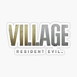 Resident Evil Village Logo on white Lightweight Hoodie Resident gift Resident T-Shirt Sticker