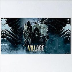 Resident Evil Village Poster Metal Print Throw Blanket Tapestry
