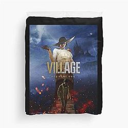 Retro Resident Evil Village Alcina Dimitrescu Gift Music Fan Duvet Cover