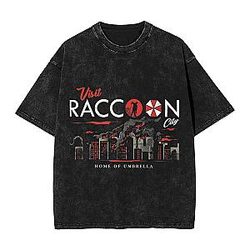 Visit Raccoon City PTTT0608 Washed  Resident Evil T-Shirts