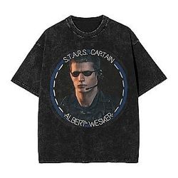 Albert Wesker PTTT2808 Washed  Resident Evil T-Shirts