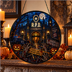 RPD Night Day DTNK1509 Resident Evil Halloween Suncatcher