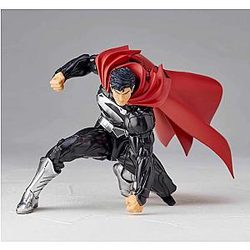 15cm Kaiyodo Original Revoltech Superman (Black Version) – PVC Model Toy