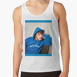Rex Orange County Tank Tops - Rex Orange  blue Who Cares Tank Top RB2307