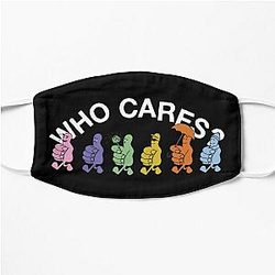 Rex Orange County Face Masks - Rex Orange County Merch Who Cares Flat Mask RB2307