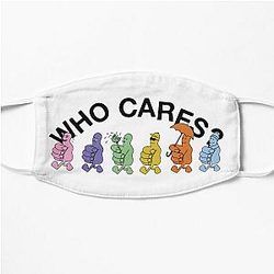 Rex Orange County Face Masks - Rex Orange County Merch Who Cares Flat Mask RB2307