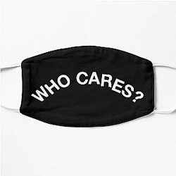 Rex Orange County Face Masks - Rex Orange County Merch Who Cares Flat Mask RB2307