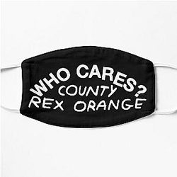 Rex Orange County Face Masks - Rex Orange County Merch Who Cares Flat Mask RB2307