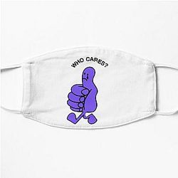 Rex Orange County Face Masks - Rex Orange County Who Cares purple Flat Mask RB2307