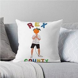 Rex Orange County Pillows - Rex Sticker Throw Pillow RB2307