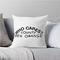 Rex Orange County Pillows - Rex Orange County Merch Who Cares Throw Pillow RB2307