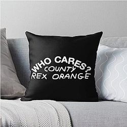 Rex Orange County Pillows - Rex Orange County Merch Who Cares Throw Pillow RB2307