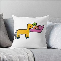 Rex Orange County Pillows - Pony Rex Orange County Throw Pillow RB2307