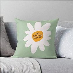 Rex Orange County Pillows - Rex Orange County Who Cares  FLOWER Throw Pillow RB2307