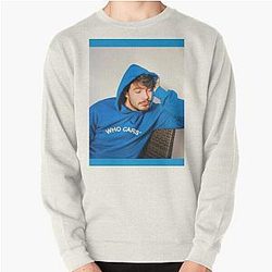 Rex Orange County Sweatshirts - Rex Orange  blue Who Cares Pullover Sweatshirt RB2307