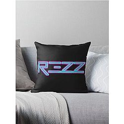 Rezz pink and blue lasers design Throw Pillow