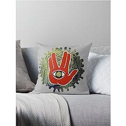 Rezz Eye Red Throw Pillow