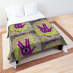 Rezz Eye Purple Comforter