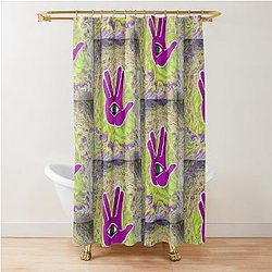 Rezz Eye Purple Shower Curtain