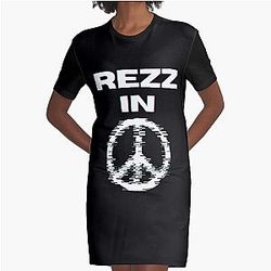 Rezz In Peace - Hauntingly Beautiful Tribute to Rezz Graphic T-Shirt Dress