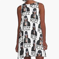 “Rezz Rocks” Painted Logo A-Line Dress